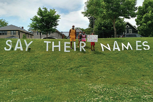 Say their names, black lives matter movement