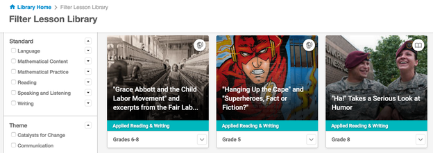 ThinkCERCA Filter Lesson Library ThinkCERCA Filter Lesson Library