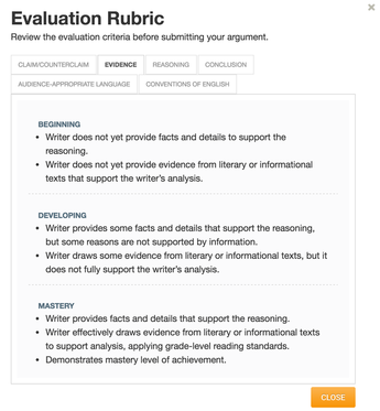 ThinkCERCA Evaluation Rubric ThinkCERCA Evaluation Rubric