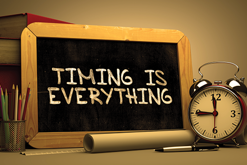 Timing is everything